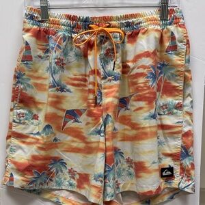 Quiksilver Men's Island Hopper 17" Swim Trunks, Size Medium